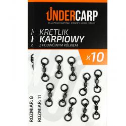 UNDERCARP - Krętlik Karpiowy z Podwójnym Kółkiem Size 8